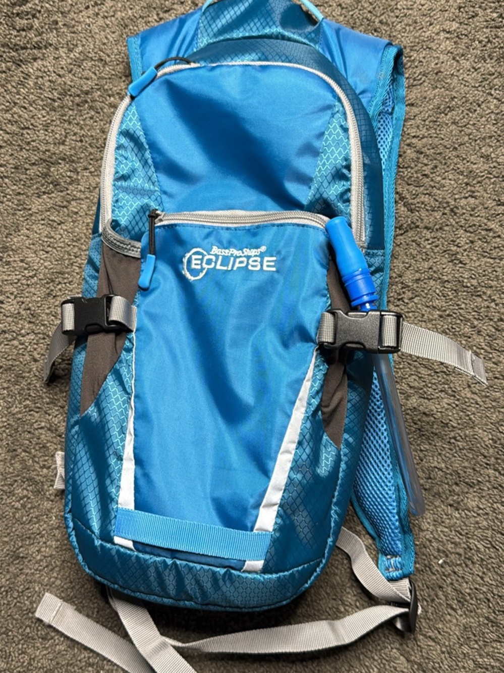 Eclipse Bright Blue Hydration Pack with Gray Accents